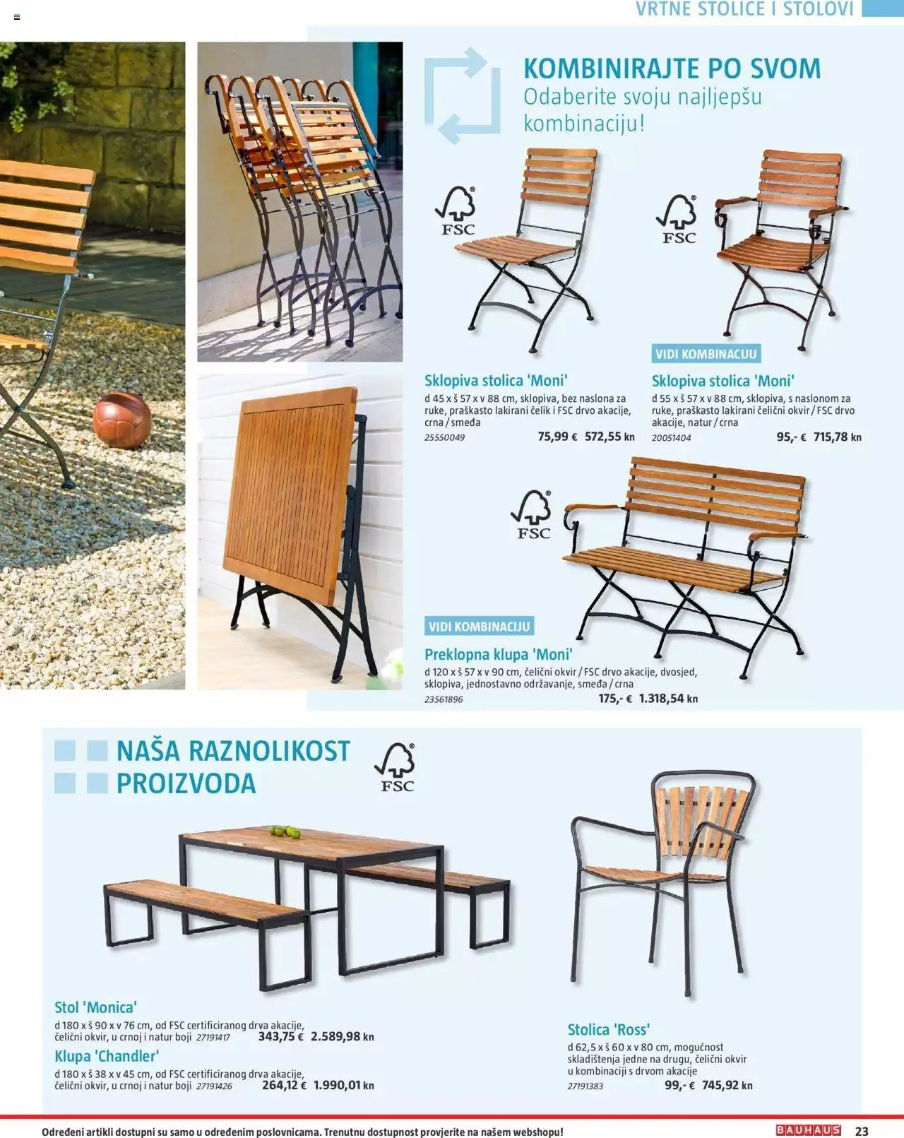 Katalog Vrtni namještaj Bauhaus od 24. ožujka do 31. srpnja 2023. - Pregled Stranica 23