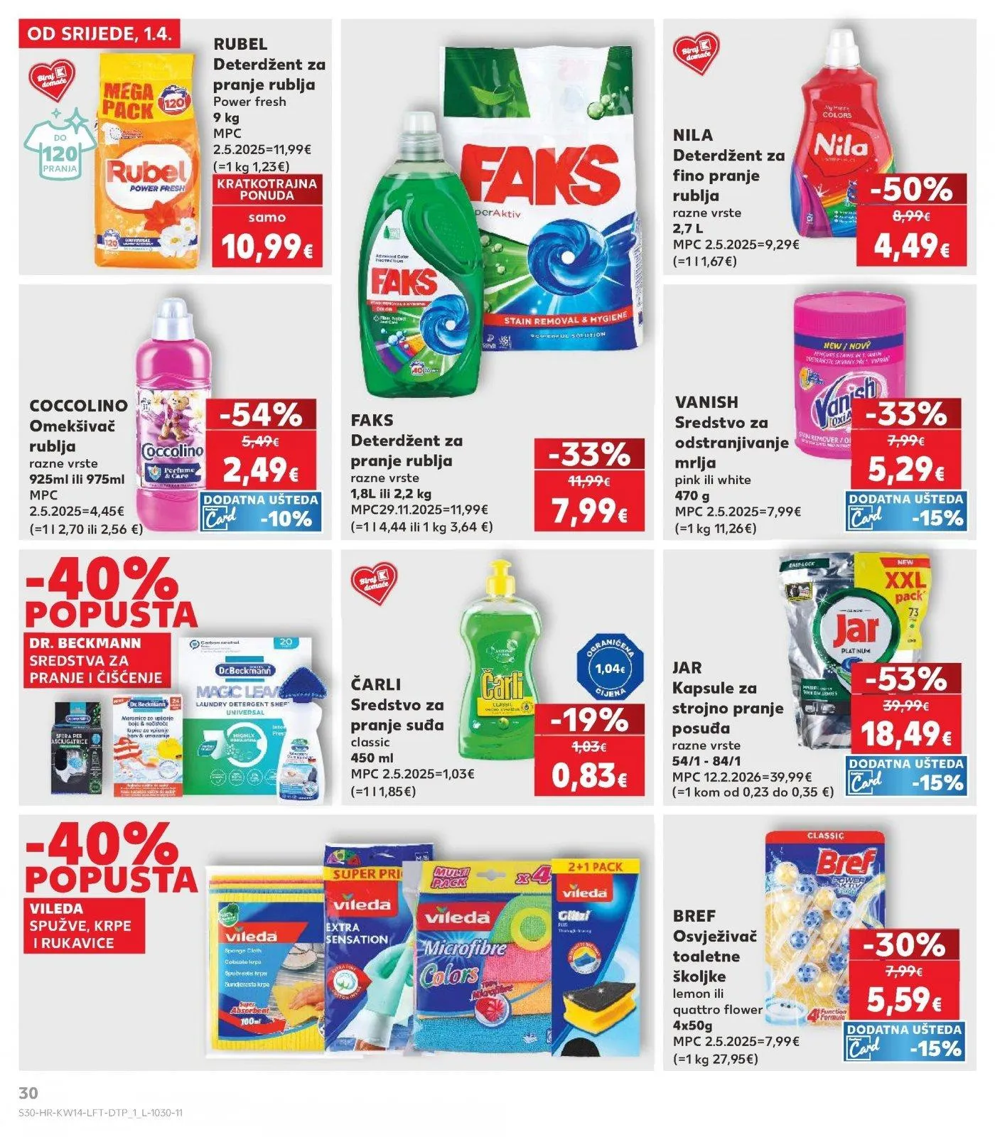 Katalog Kaufland katalog do 07.04.2026 od 1. travnja do 7. travnja 2026. - Pregled Stranica 30