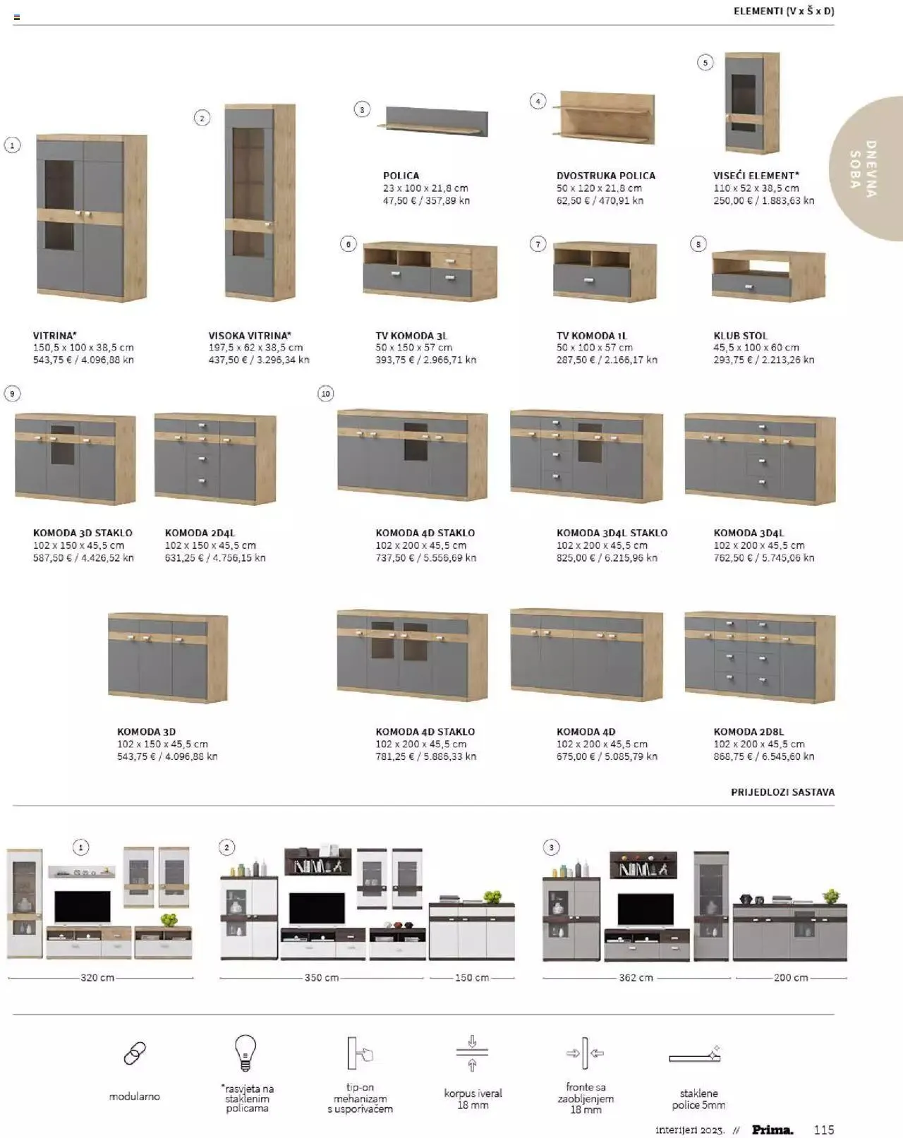 Katalog Katalog interijeri 2023 Prima od 20. veljače do 31. prosinca 2023. - Pregled Stranica 117