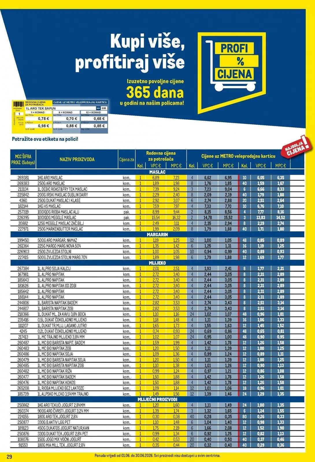 Katalog Metro katalog do 01.07.2026 od 9. lipnja do 1. srpnja 2026. - Pregled Stranica 29