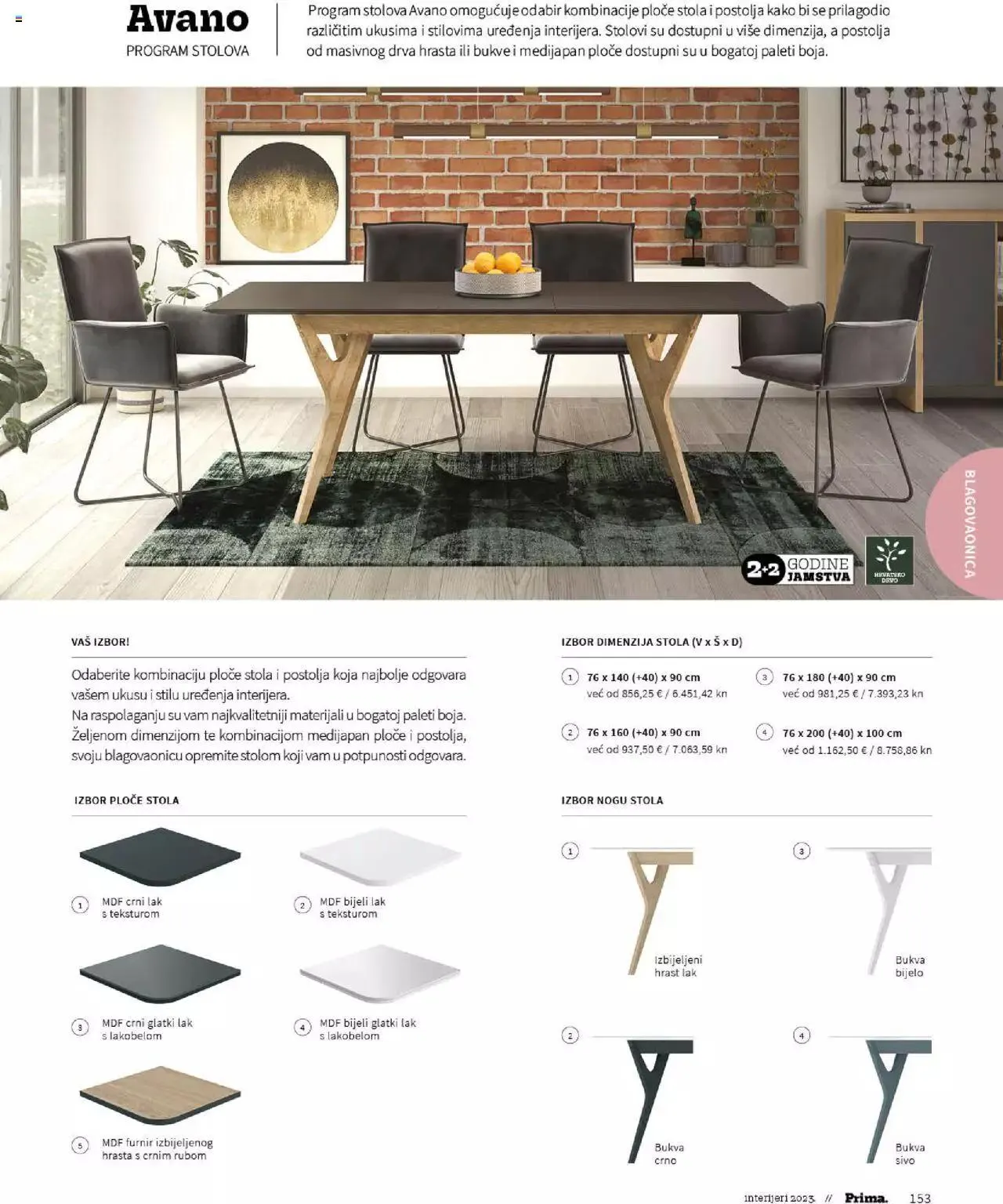 Katalog Katalog interijeri 2023 Prima od 20. veljače do 31. prosinca 2023. - Pregled Stranica 155