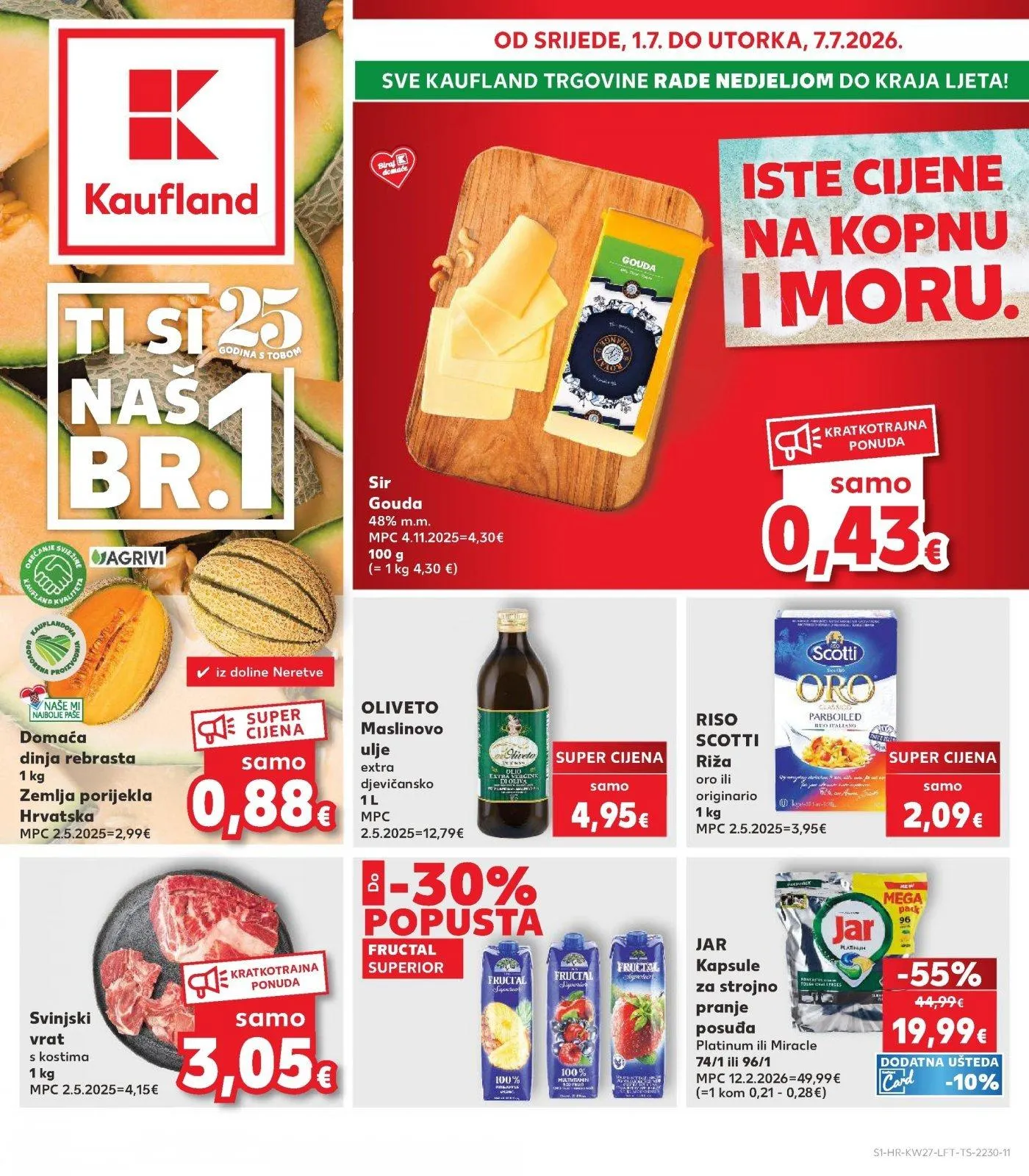 Katalog Kaufland katalog do 07.07.2026 od 1. srpnja do 7. srpnja 2026. - Pregled Stranica 1