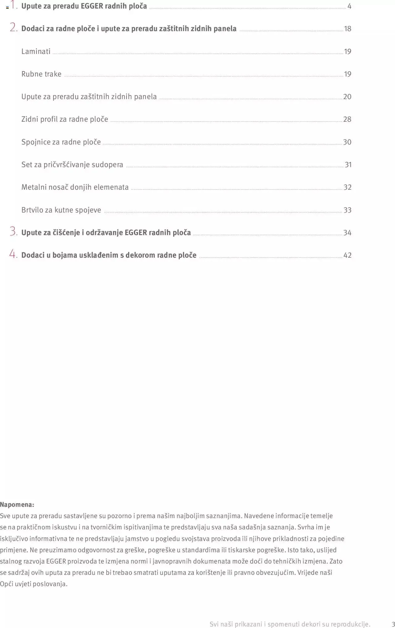 Katalog Elgrad - Egger radne ploče - Upute za preradu i dodaci od 1. travnja do 31. prosinca 2023. - Pregled Stranica 3