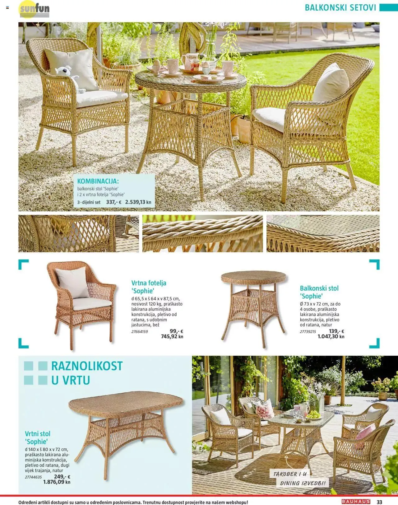 Katalog Vrtni namještaj Bauhaus od 24. ožujka do 31. srpnja 2023. - Pregled Stranica 33