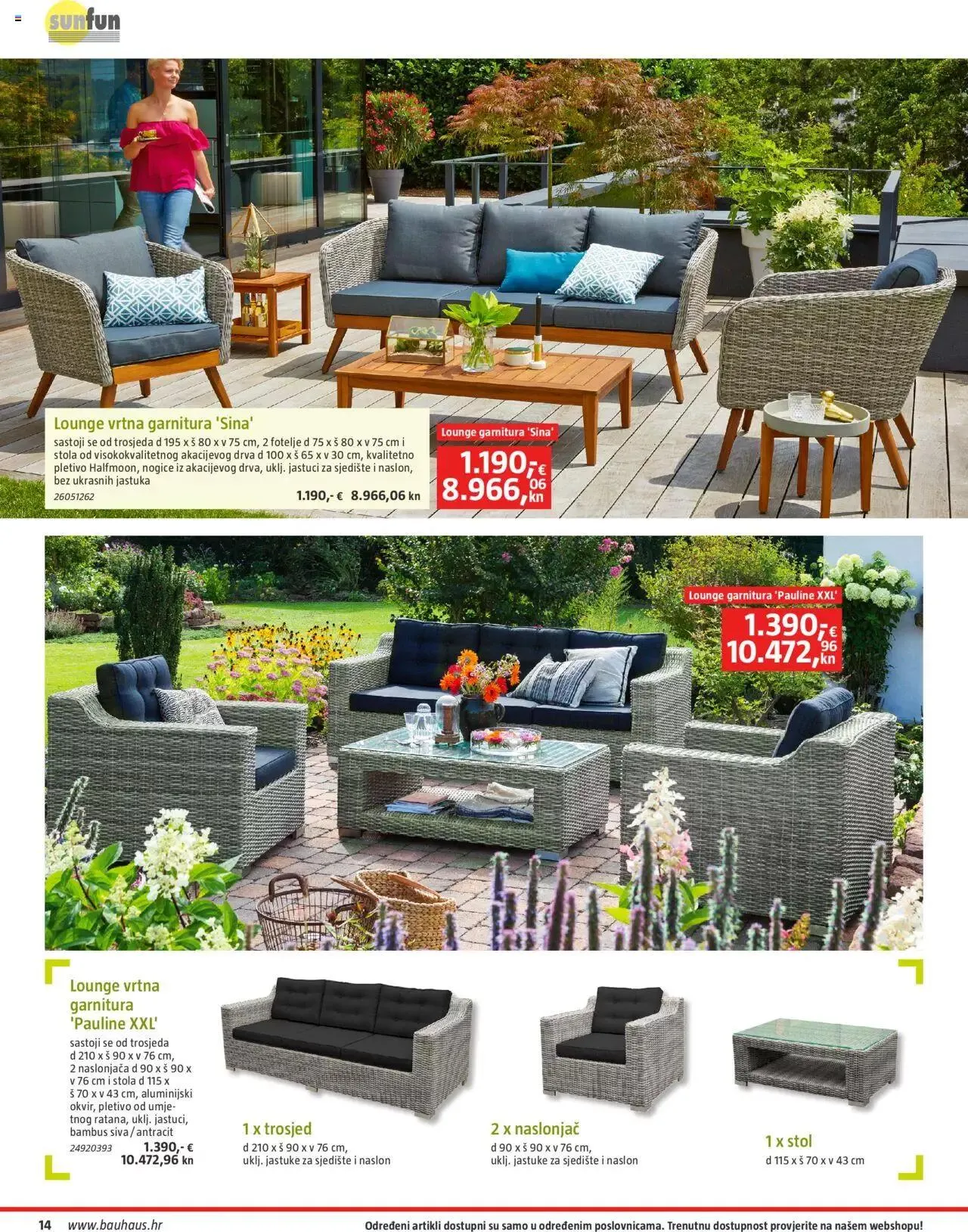 Katalog Vrtni namještaj Bauhaus od 24. ožujka do 31. srpnja 2023. - Pregled Stranica 14