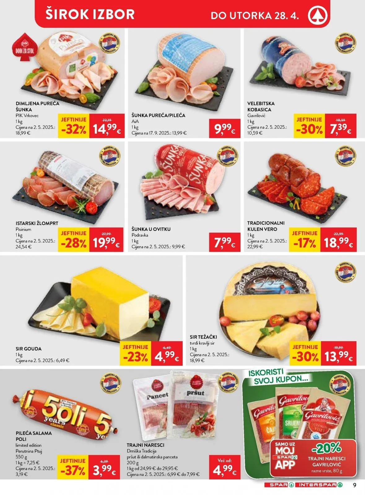Katalog Spar katalog do 28.04.2026 od 22. travnja do 28. travnja 2026. - Pregled Stranica 9