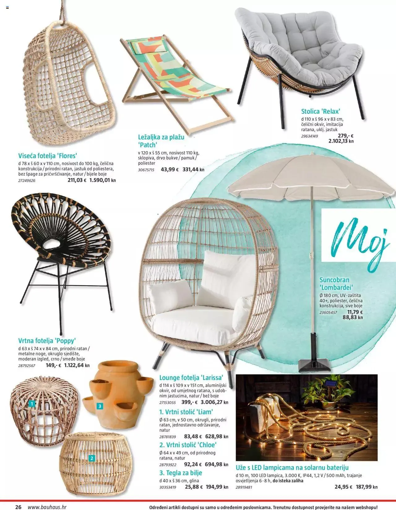Katalog Vrtni namještaj Bauhaus od 24. ožujka do 31. srpnja 2023. - Pregled Stranica 26