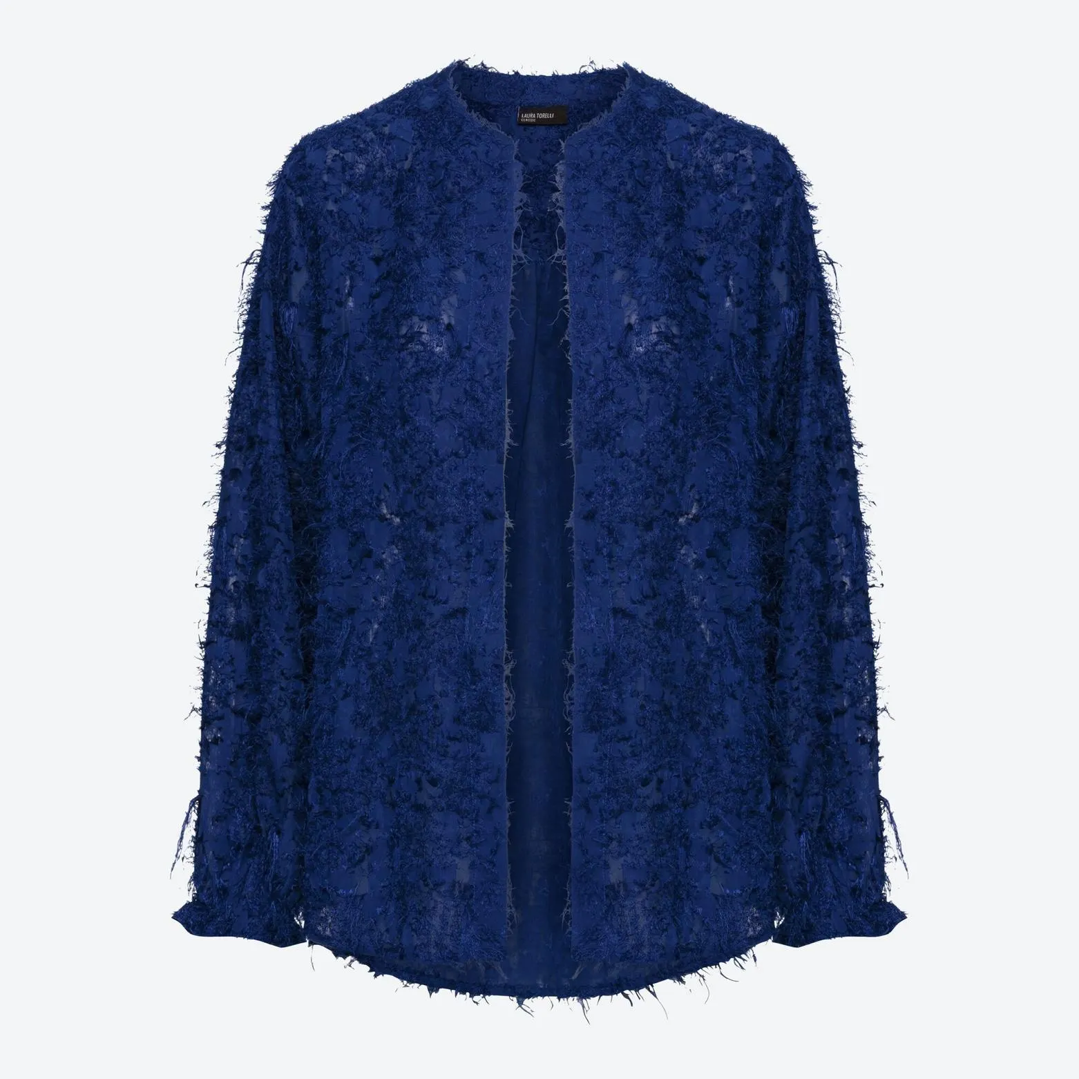 Damen-Blusenjacke mit Rundhalsausschnitt