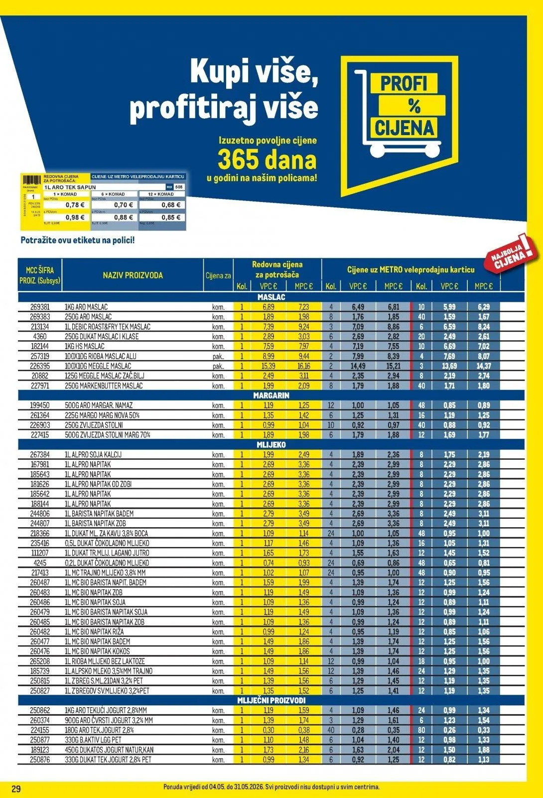 Katalog Metro katalog do 01.06.2026 od 8. svibnja do 1. lipnja 2026. - Pregled Stranica 29