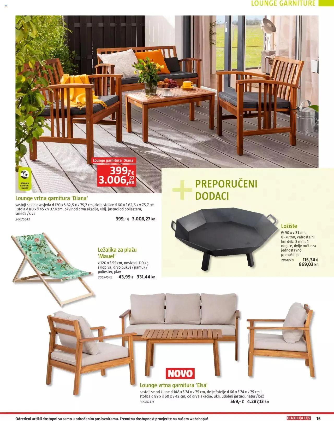 Katalog Vrtni namještaj Bauhaus od 24. ožujka do 31. srpnja 2023. - Pregled Stranica 15