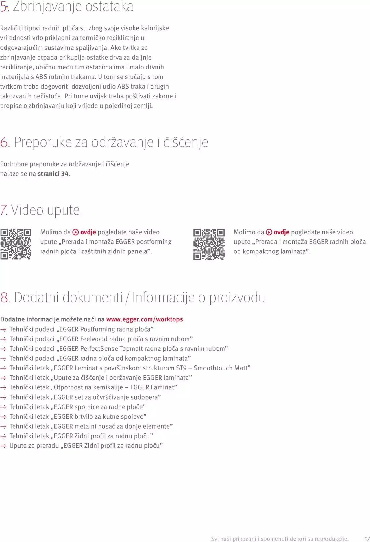 Katalog Elgrad - Egger radne ploče - Upute za preradu i dodaci od 1. travnja do 31. prosinca 2023. - Pregled Stranica 17