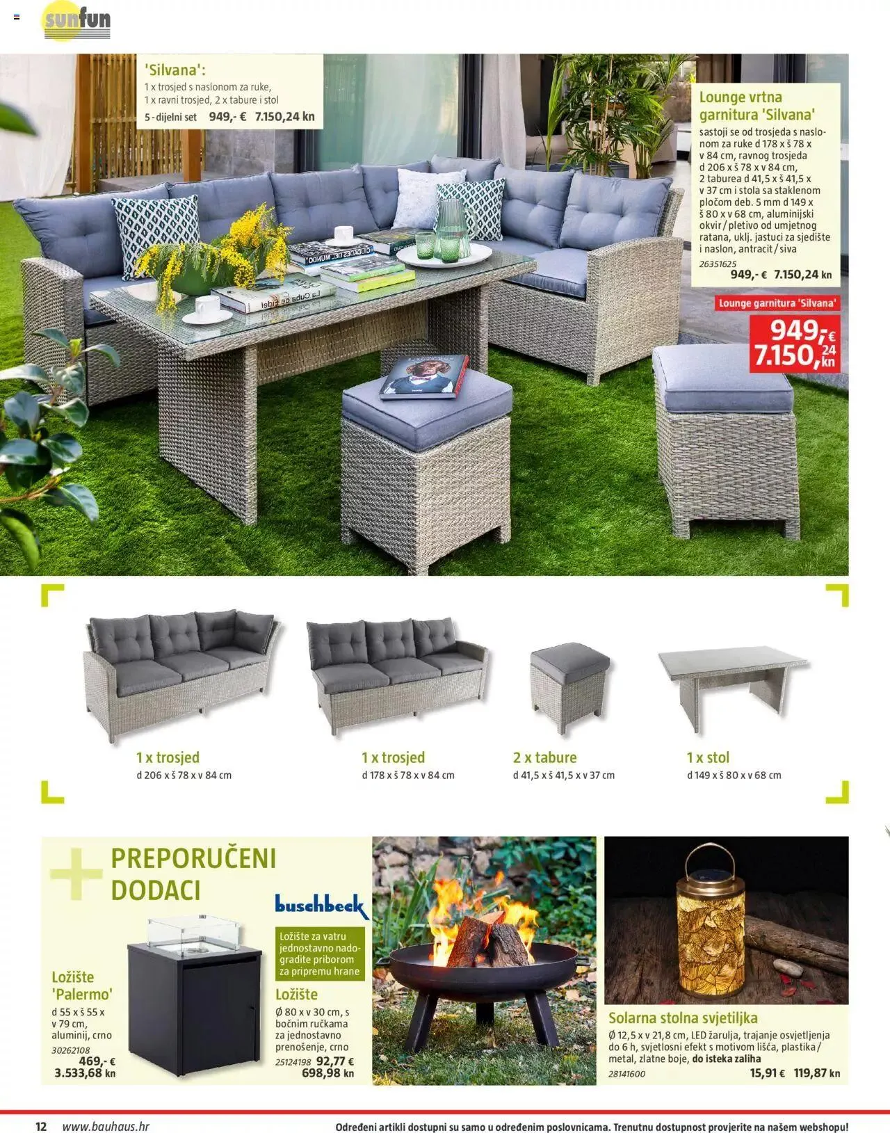 Katalog Vrtni namještaj Bauhaus od 24. ožujka do 31. srpnja 2023. - Pregled Stranica 12
