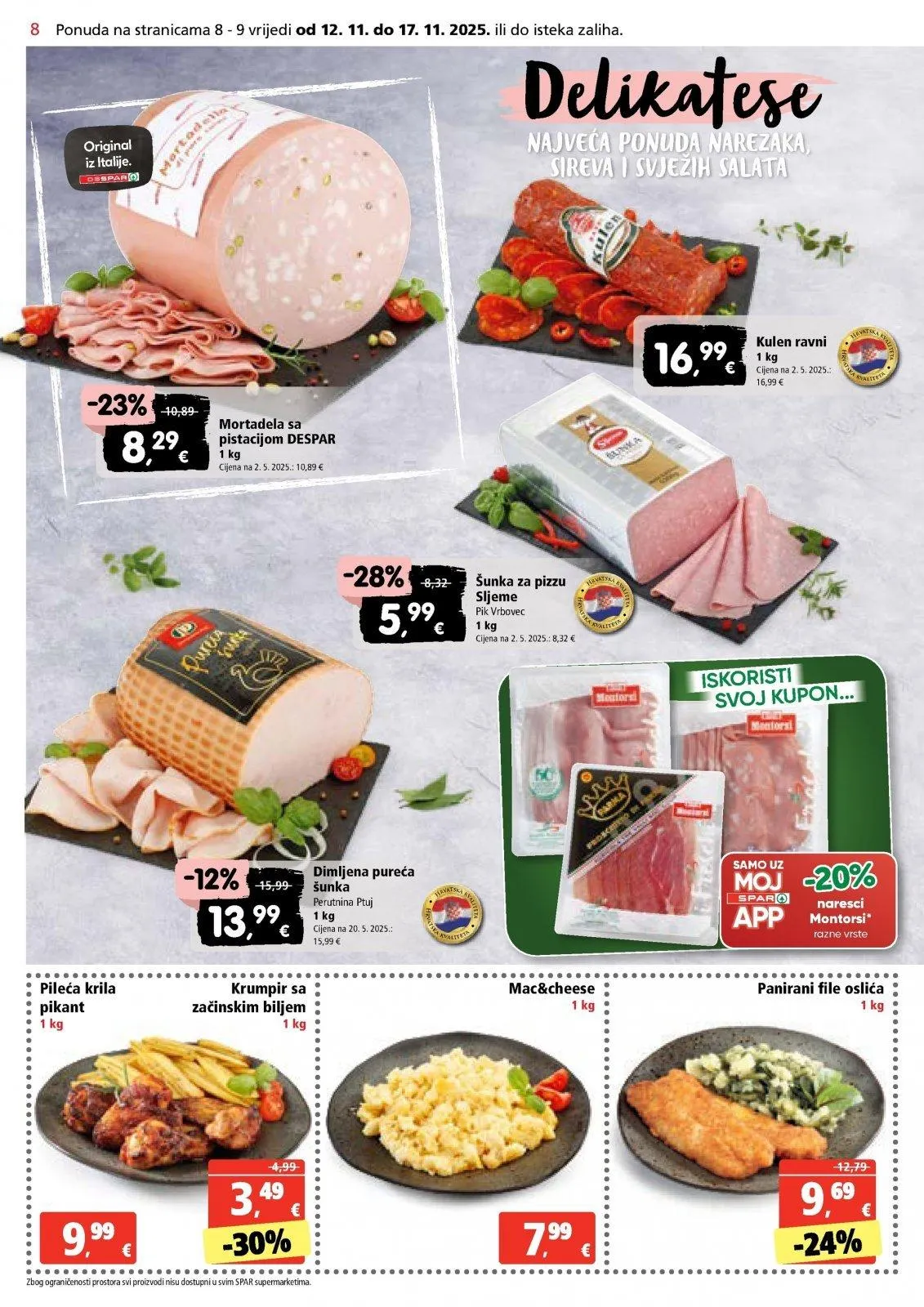 Katalog Spar katalog do 18.11.2025 od 12. studenoga do 18. studenoga 2025. - Pregled Stranica 8