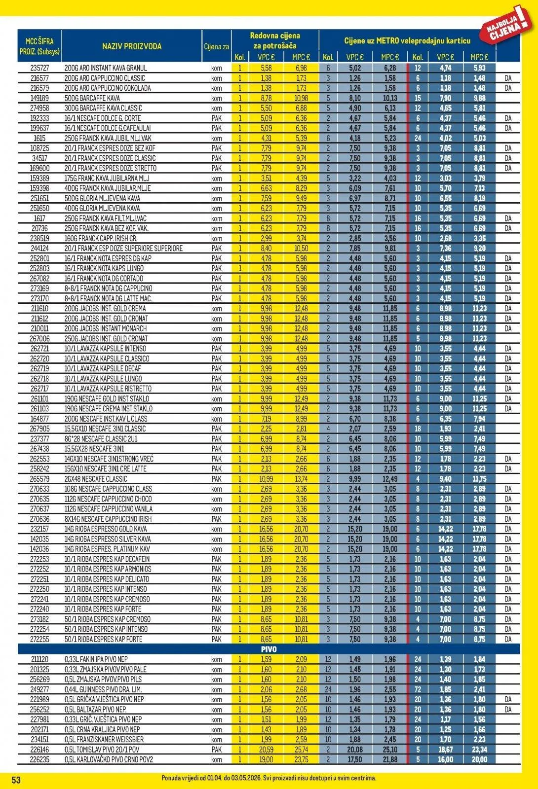 Katalog Metro katalog do 03.05.2026 od 2. travnja do 3. svibnja 2026. - Pregled Stranica 53