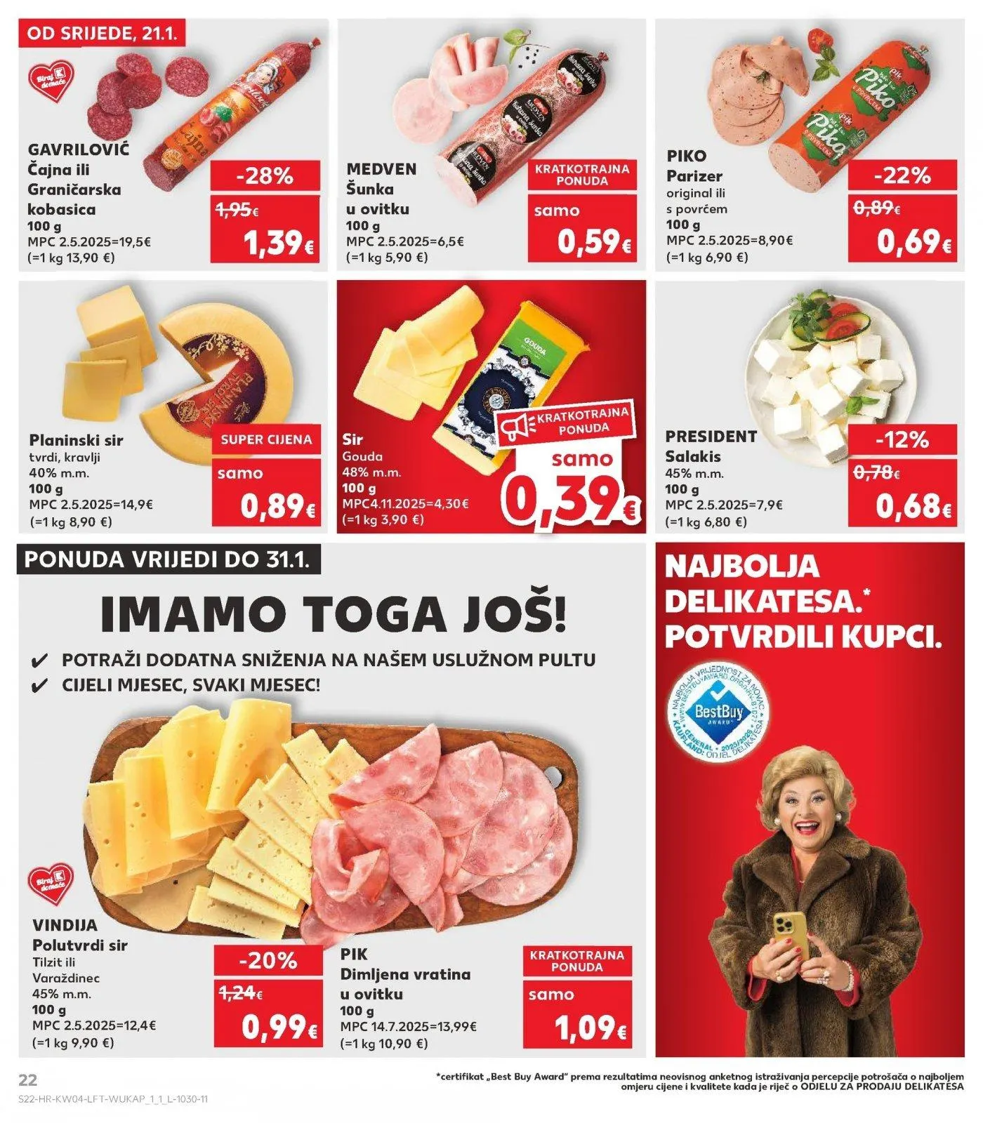 Katalog Kaufland katalog do 27.01.2026 od 21. siječnja do 27. siječnja 2026. - Pregled Stranica 22
