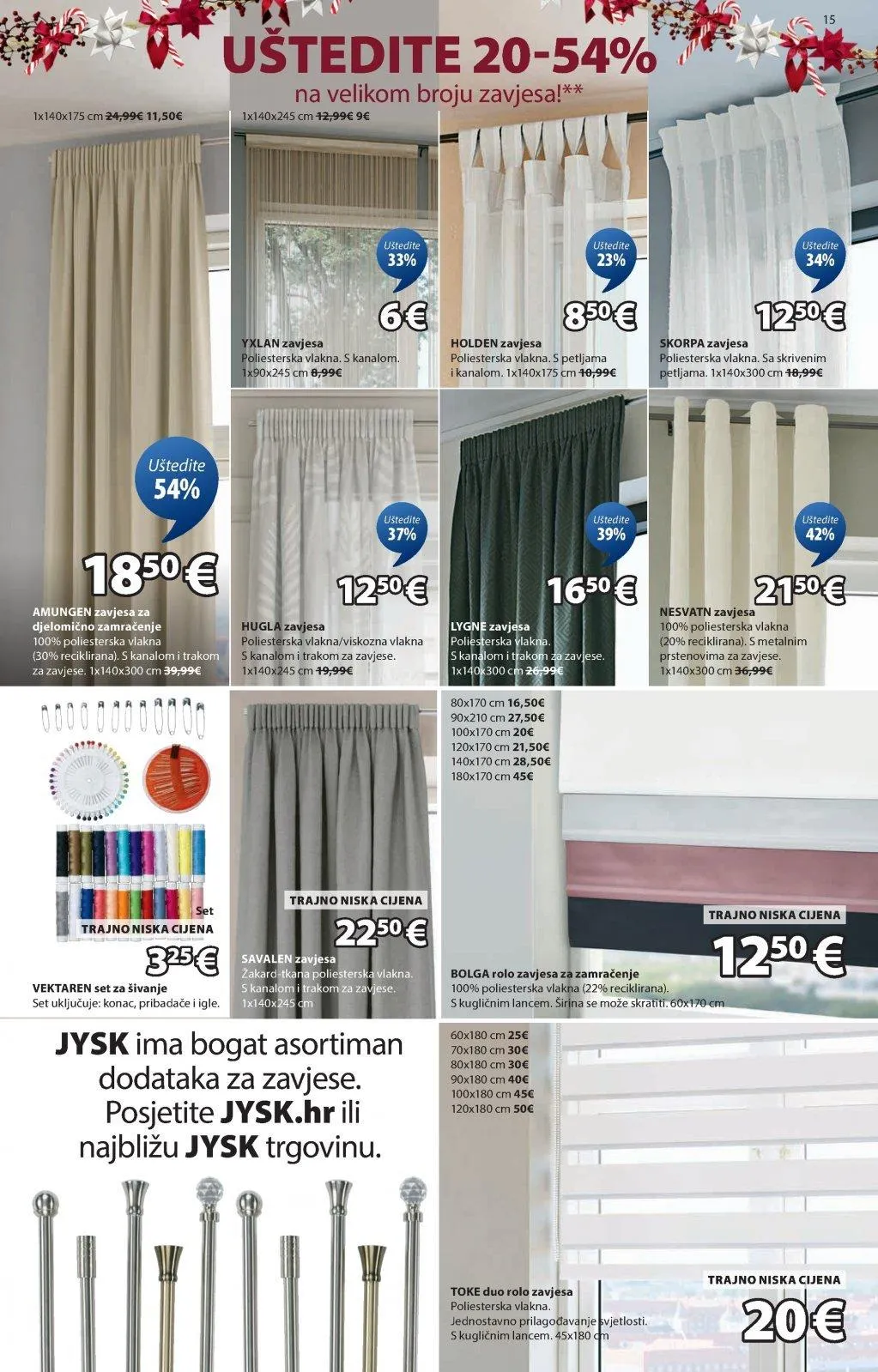 Katalog JYSK katalog do 30.12.2025 od 3. prosinca do 30. prosinca 2025. - Pregled Stranica 15
