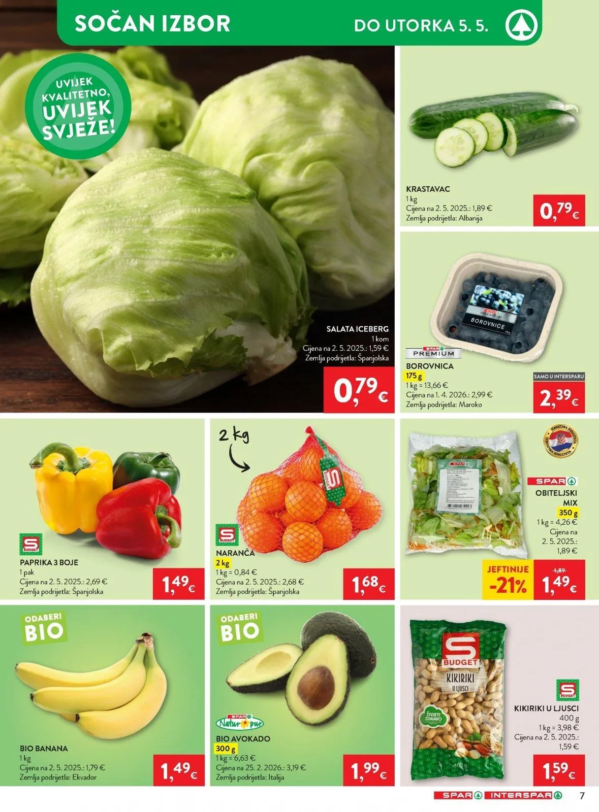 Katalog Spar katalog do 05.05.2026 od 29. travnja do 5. svibnja 2026. - Pregled Stranica 7