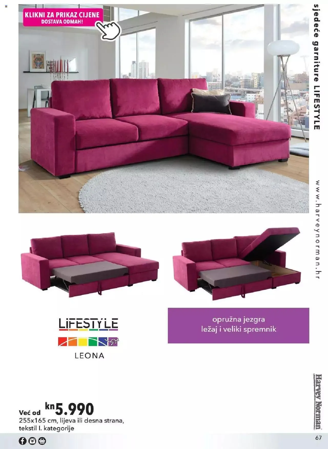 Katalog Katalog Sjedeće garniture Harvey Norman od 9. travnja do 31. prosinca 2023. - Pregled Stranica 67