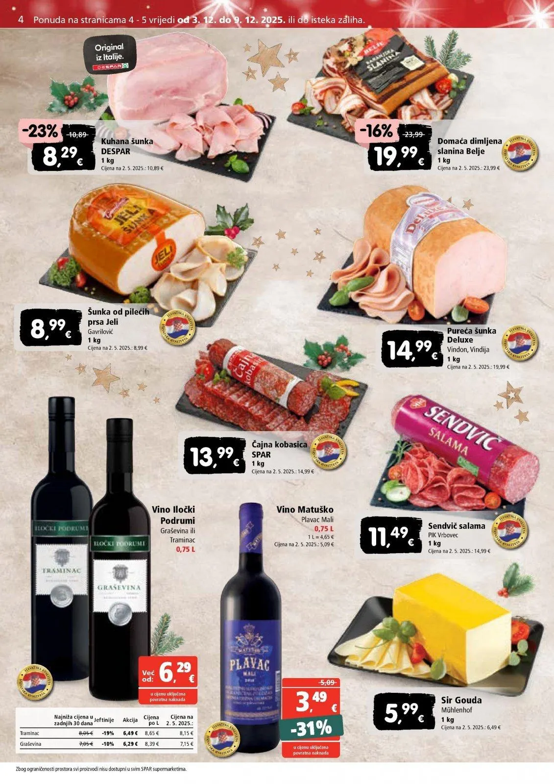 Katalog Spar katalog do 09.12.2025 od 3. prosinca do 9. prosinca 2025. - Pregled Stranica 4