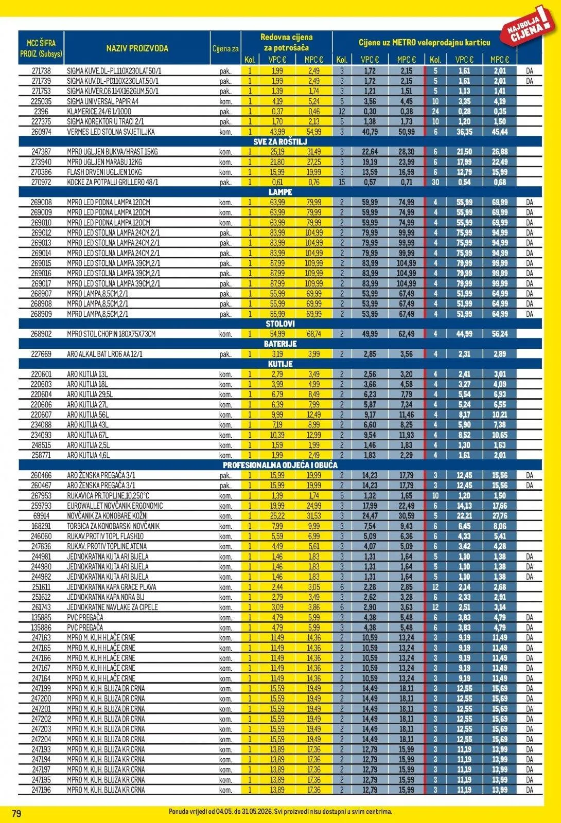 Katalog Metro katalog do 01.06.2026 od 8. svibnja do 1. lipnja 2026. - Pregled Stranica 79