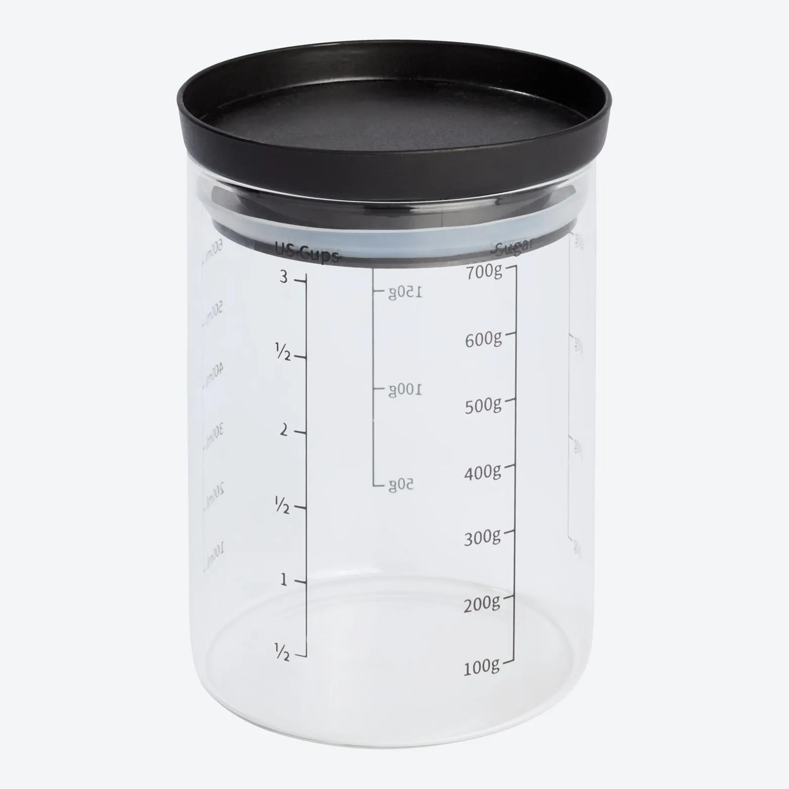 Vorratsbehälter mit Skala, Ø ca. 10 cm