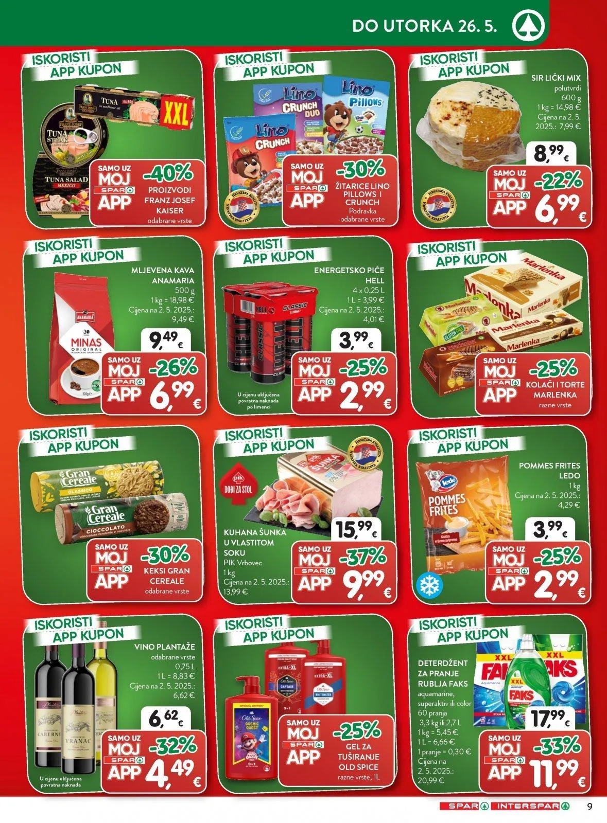Katalog Spar katalog do 26.05.2026 od 20. svibnja do 26. svibnja 2026. - Pregled Stranica 9