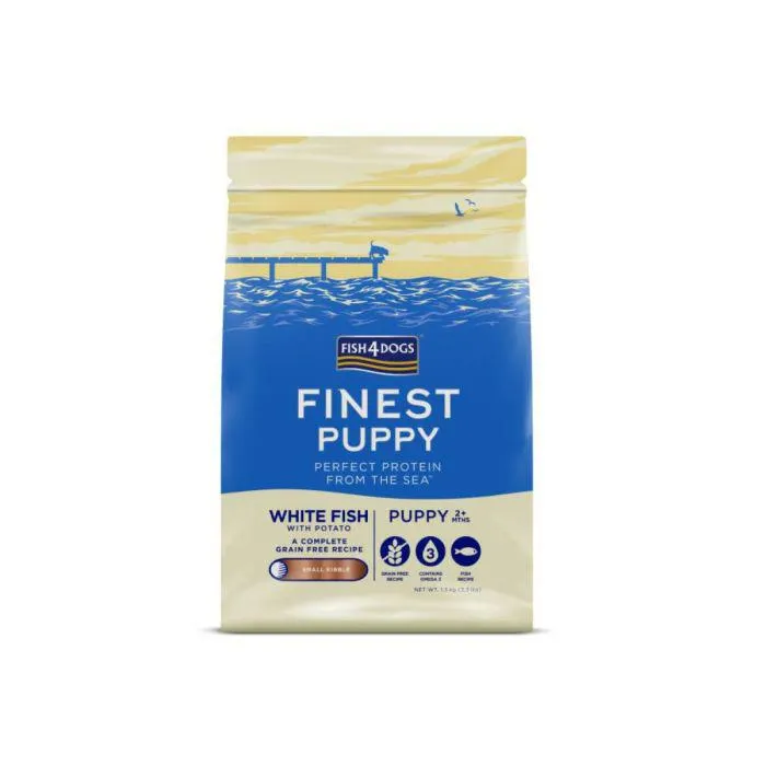 FISH4DOGS Finest Puppy small bijela riba s krumpirom 6 kg