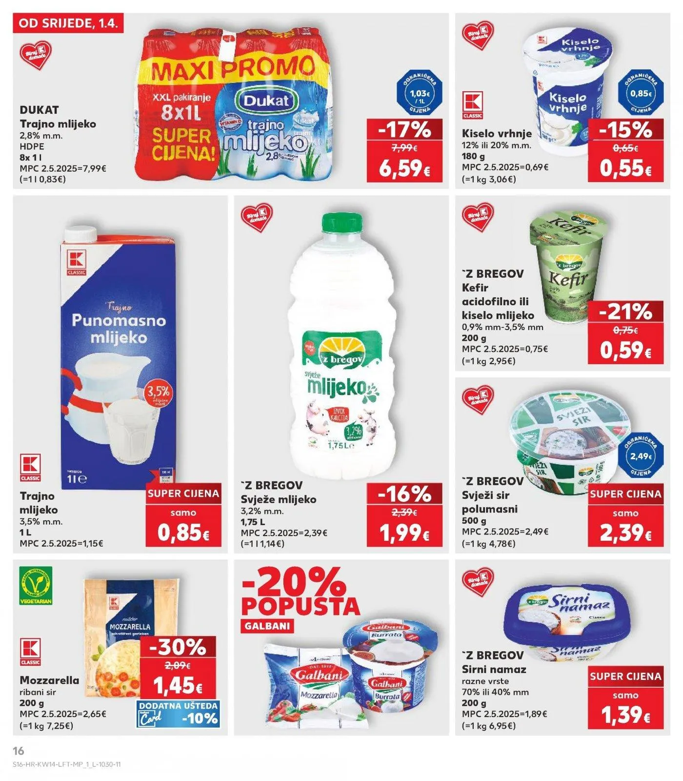 Katalog Kaufland katalog do 07.04.2026 od 1. travnja do 7. travnja 2026. - Pregled Stranica 16