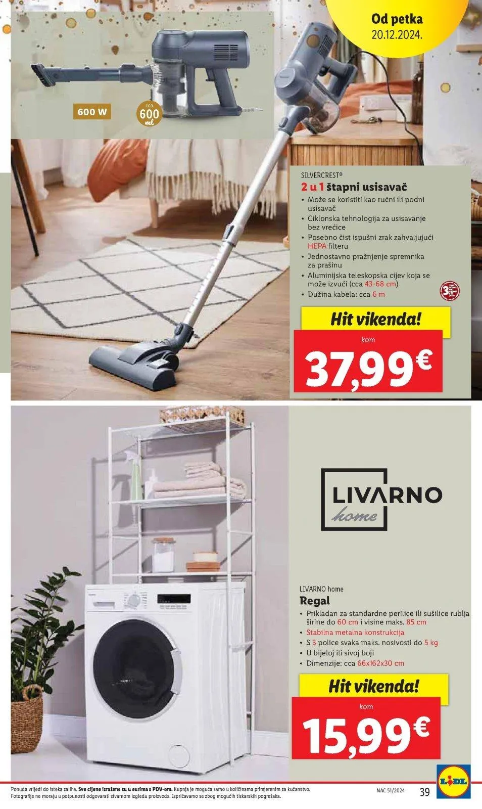 Katalog Lidl katalog do 24.12.2024 od 20. prosinca do 24. prosinca 2024. - Pregled Stranica 39