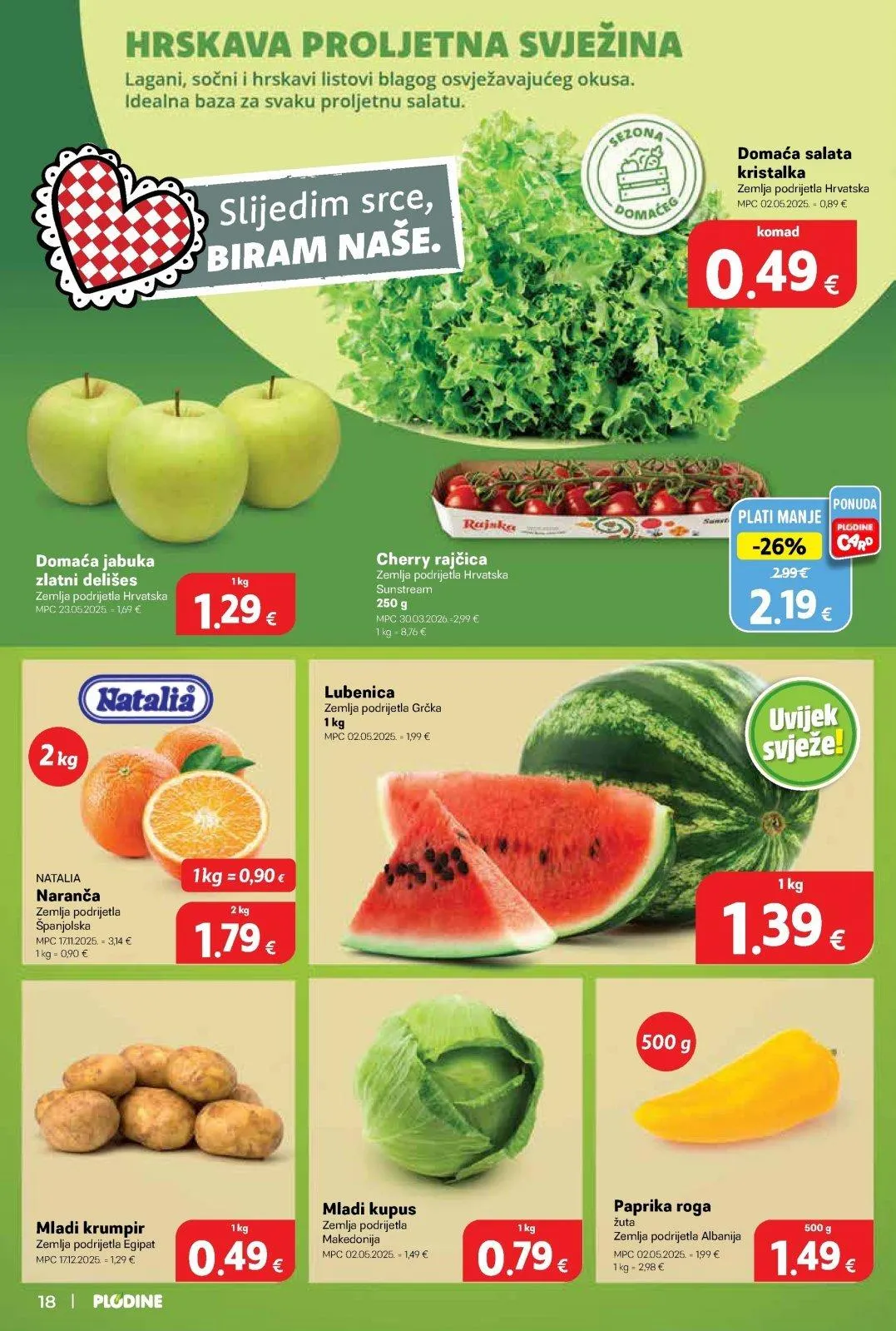Katalog Plodine katalog do 12.05.2026 od 7. svibnja do 12. svibnja 2026. - Pregled Stranica 18