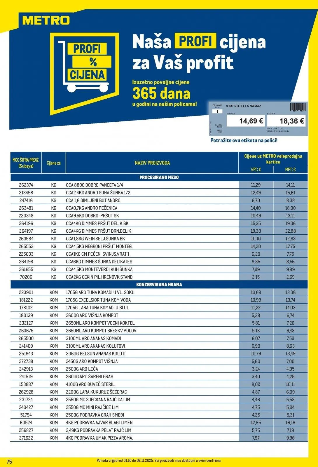 Katalog Metro katalog do 02.11.2025 od 28. listopada do 2. studenoga 2025. - Pregled Stranica 75
