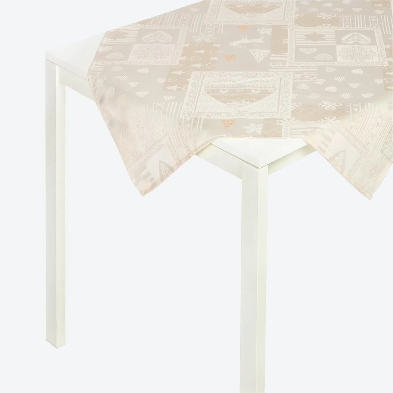 Mitteldecke mit Jacquard-Muster, ca. 80x80 cm