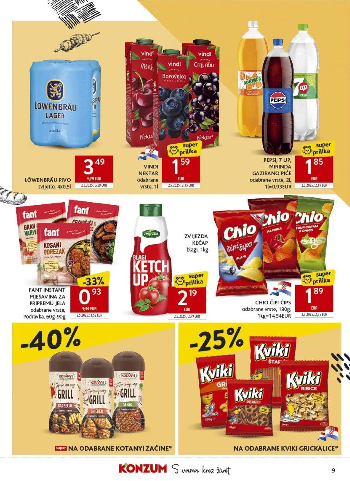 Katalog Konzum katalog do 19.05.2026 od 14. svibnja do 19. svibnja 2026. - Pregled Stranica 9