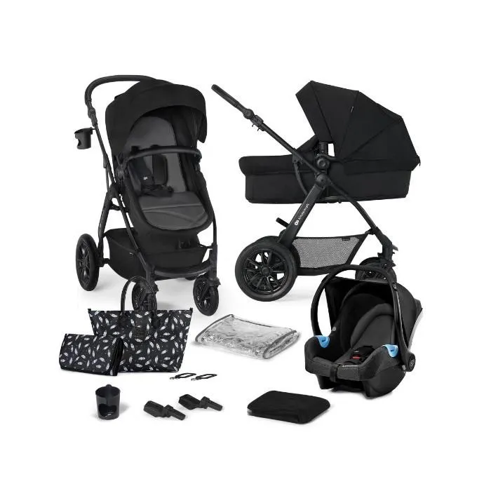 Kinderkraft kolica 3u1 Xmoov + košara + autosjedalica - Black - New