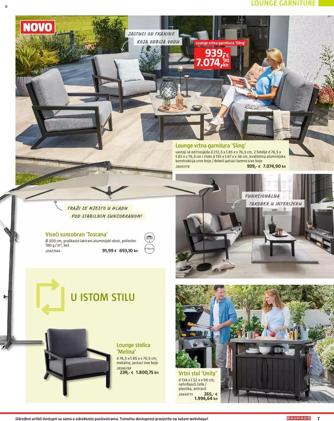 Katalog Vrtni namještaj Bauhaus od 24. ožujka do 31. srpnja 2023. - Pregled Stranica 7