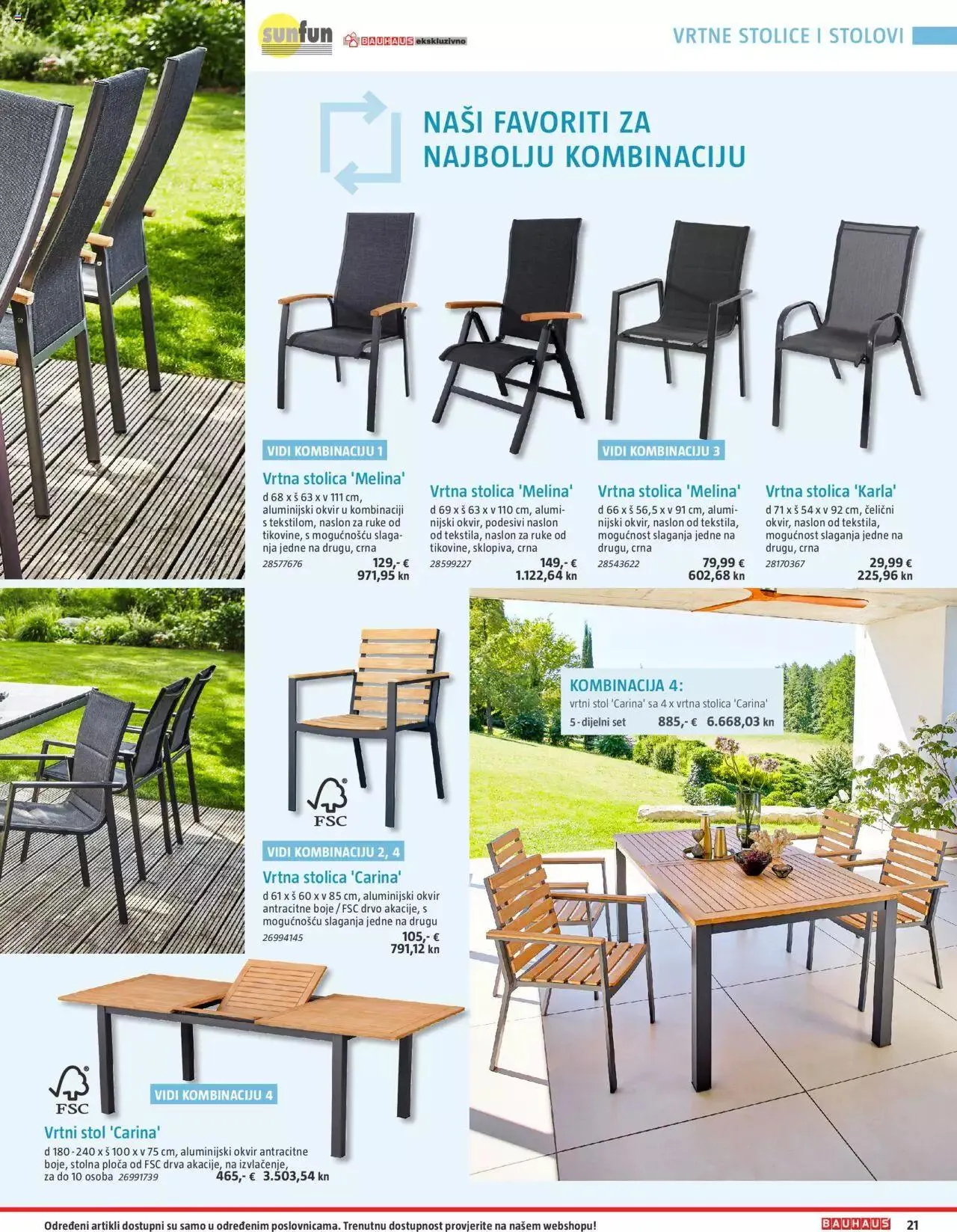 Katalog Vrtni namještaj Bauhaus od 24. ožujka do 31. srpnja 2023. - Pregled Stranica 21