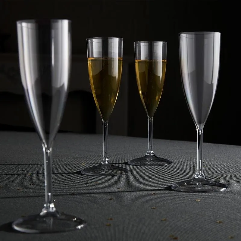 Sektgläser aus Kunststoff, 4er-Pack