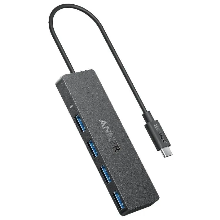ANKER USB-C hub ULTRA SLIM 4-portni CRNI