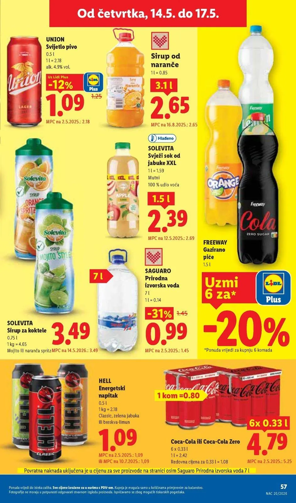 Katalog Lidl katalog do 17.05.2026 od 7. svibnja do 17. svibnja 2026. - Pregled Stranica 57