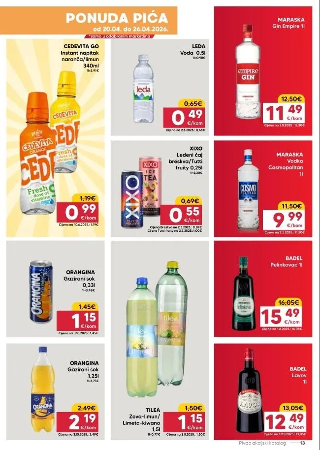 Katalog Pivac katalog do 26.04.2026 od 20. travnja do 26. travnja 2026. - Pregled Stranica 13