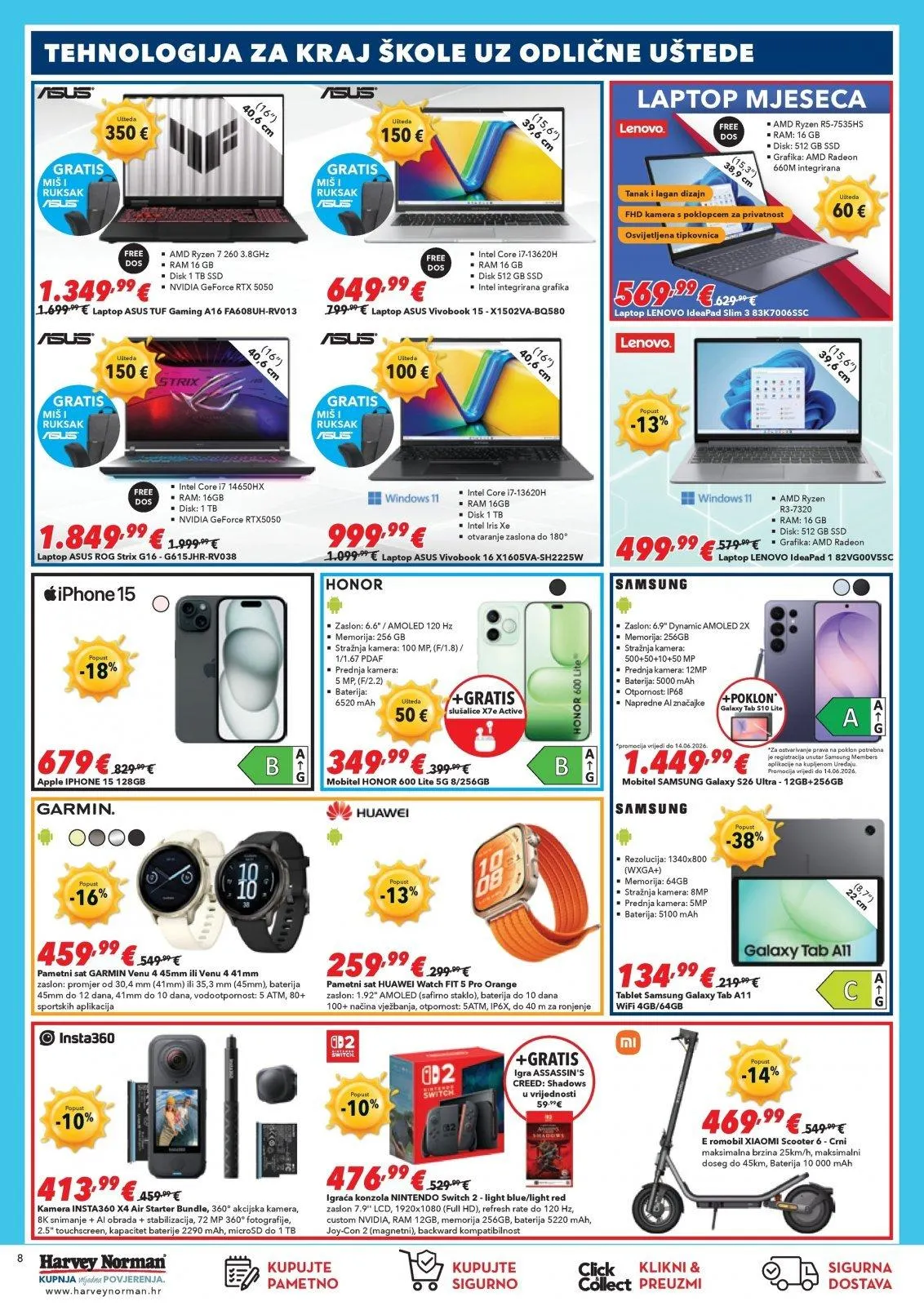 Katalog Harvey Norman katalog do 17.06.2026 od 9. lipnja do 17. lipnja 2026. - Pregled Stranica 8