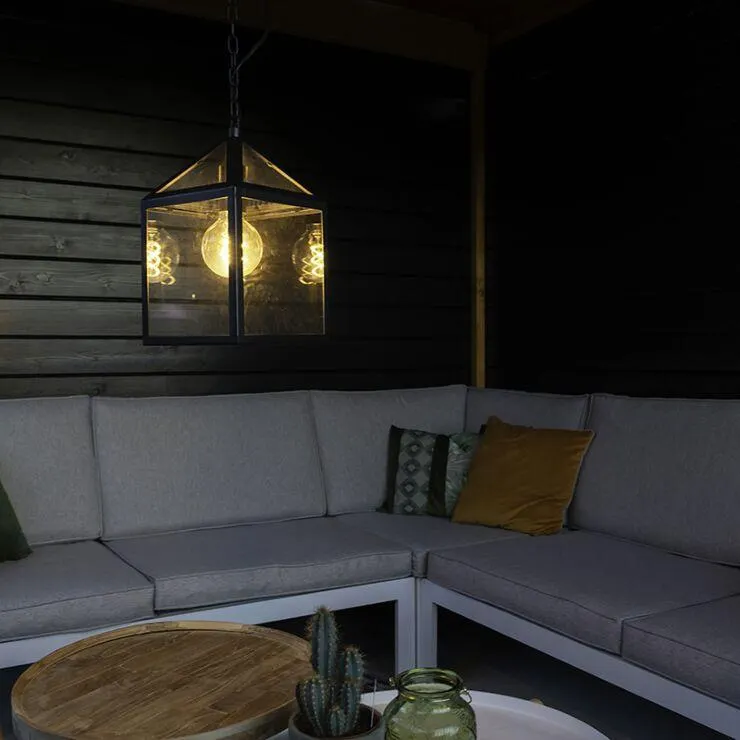 Ipari kültéri függesztett lámpa fekete IP23 - Amszterdam