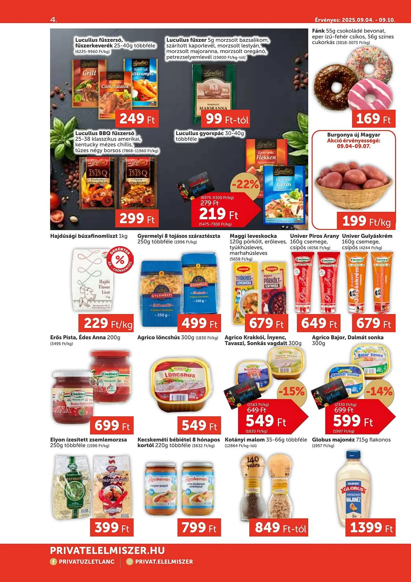 Katalógus PRIVÁT akciós újság szeptember 4.-tól szeptember 10.-ig 2025. - Oldal 4