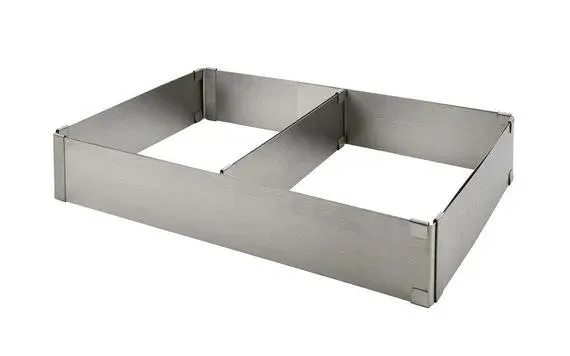 Állítható csúszó négyzet alakú forma két tésztához - torta perem - 5 cm magasságban