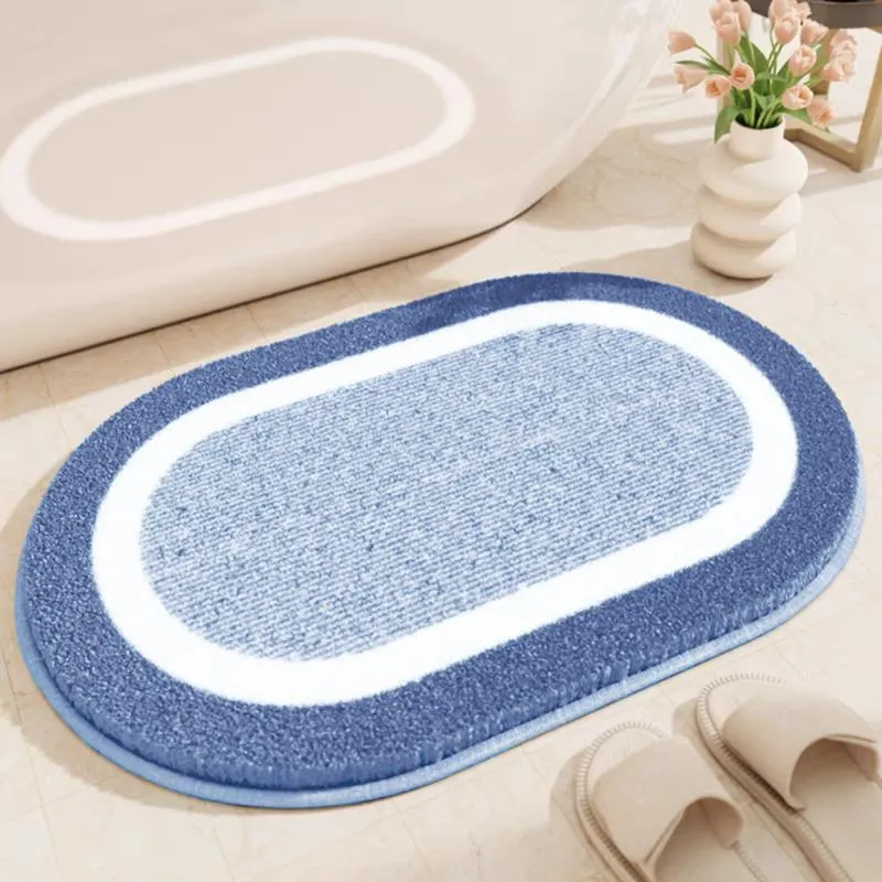 Puha szőnyeg/kádkilépő 40x60 cm - csíkos, ovális