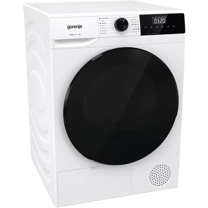 Gorenje DHNA93 szárító, 9 kg, A+++ energiaosztály, hőszivattyú, 15 program, fehér