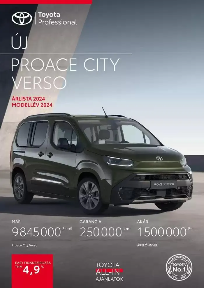 Katalógus Toyota Proace City Verso ICE november 27.-tól november 27.-ig 2025. - Oldal 1