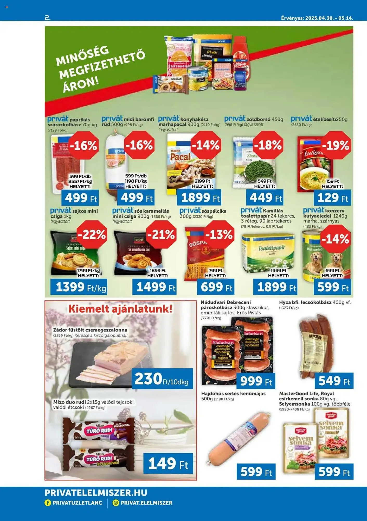 Katalógus PRIVÁT akciós újság április 30.-tól május 14.-ig 2025. - Oldal 2