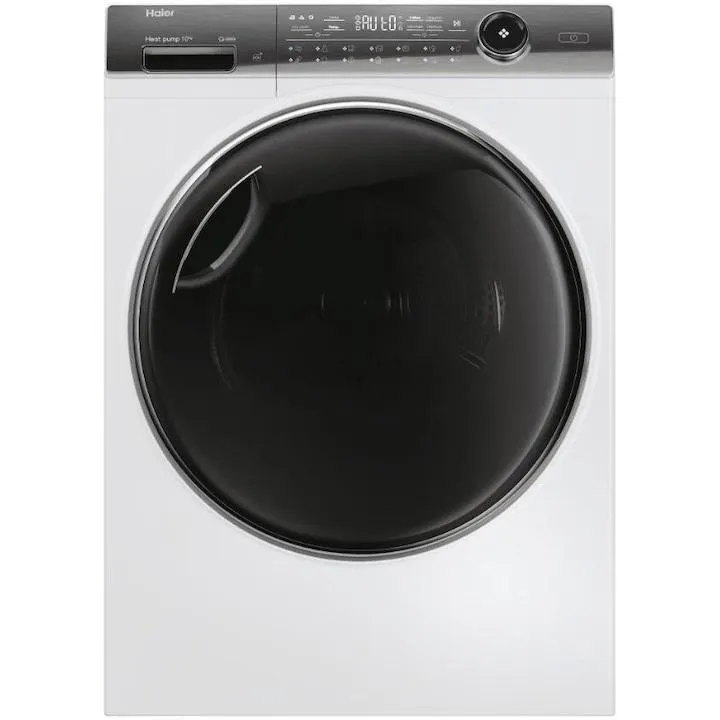 Haier HD100-A2979NU1-S hőszivattyús szárítógép, E energiaosztály, 10 kg, i-Refresh, Dry Sensor, WiFi/ hOn alkalmazás, Drum Light, fehér