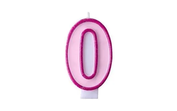 Rózsaszín születésnapi gyertya 0, 7 cm